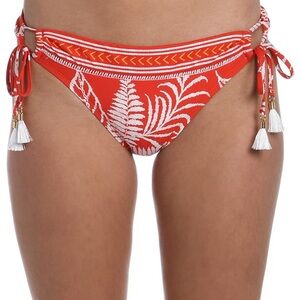 La Blanca Cherry Tropical Tapestry Side Tie Hipster Bottom 14